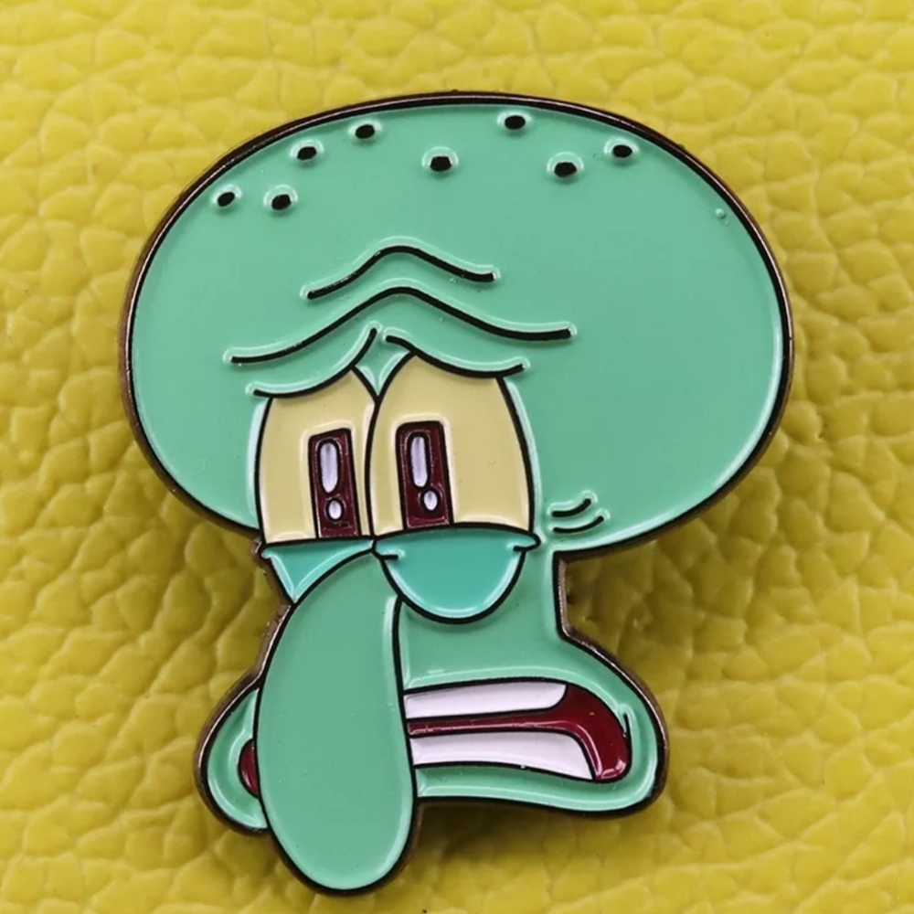 Squidward Enamel Pin, SpongeBob Character, Pin, Pins